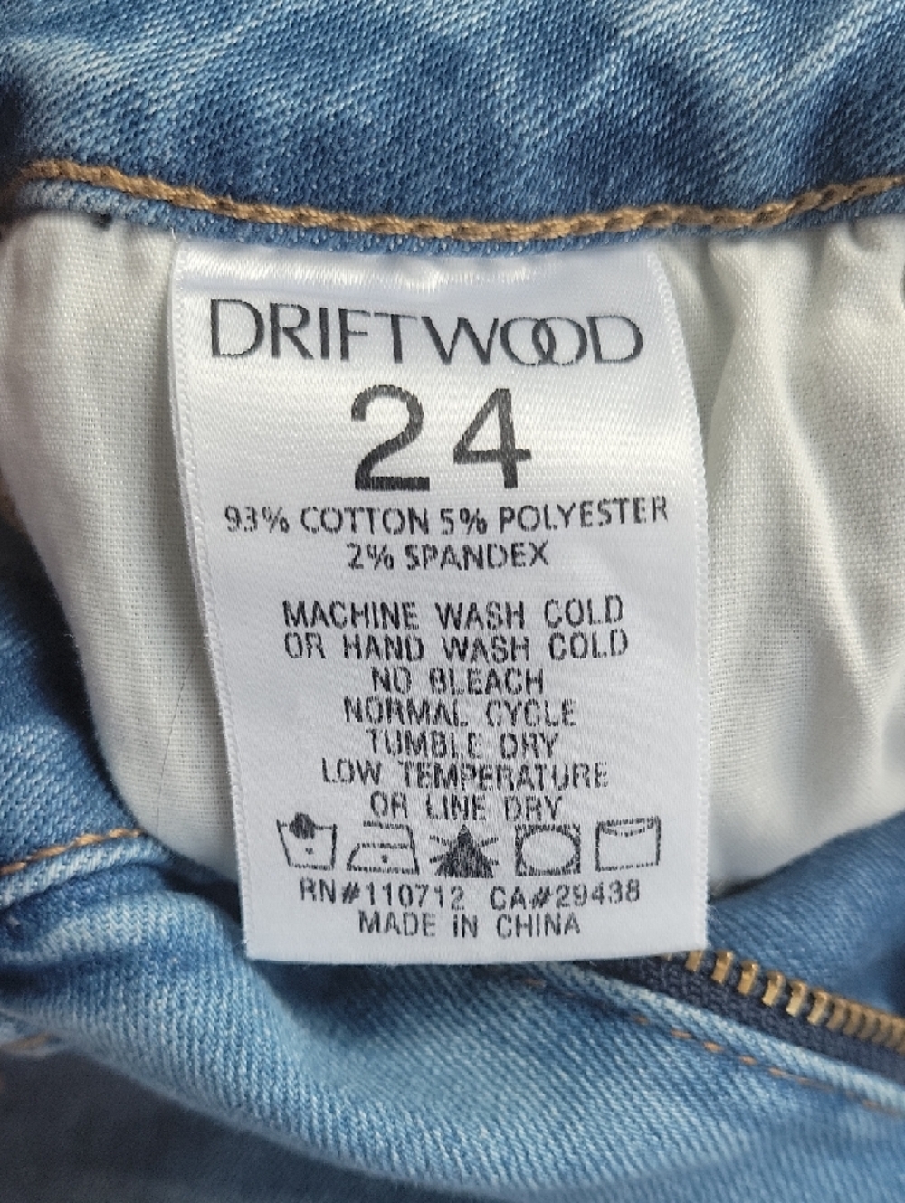 DRIFTWOOD Light Blue Skinny Jeans with Pink Floral Embroidery - Picture 4 of 7